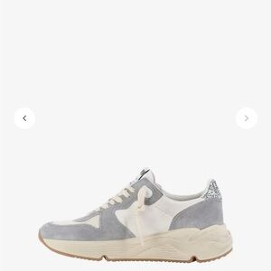 38 Golden Goose Running Sneakers Grey/White Glitter